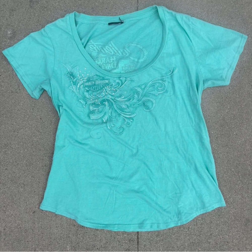 Harley-Davidson Aqua Short Sleeve Tee